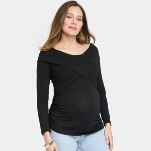 Isabel by Ingrid & Isabel Maternity Over the Shoulder Cross Front Long Sleeve